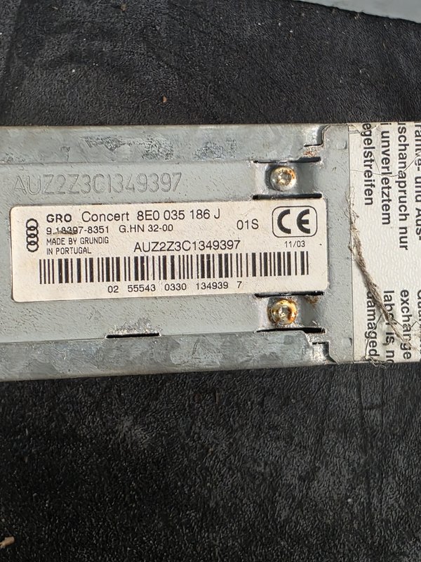 Radio Audi A3 8L 8E0035186J