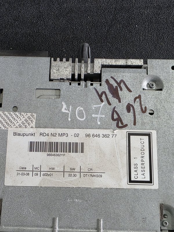 Radio Peugeot Citroen 9664636277