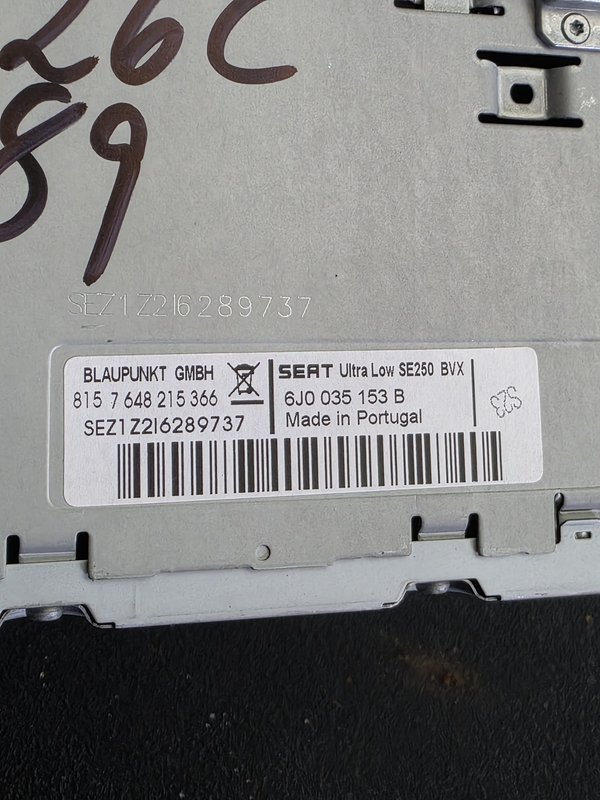Radio Seat ibiza 6J 6J0035153B
