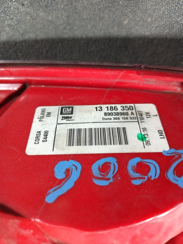 Farolim Trazeiro OPEL CORSA D ESQ 13186350