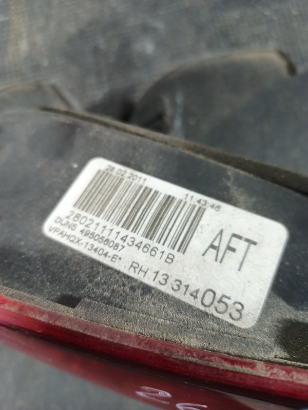 Farolim Trazeiro OPEL ASTRA J MALA INTERIOR 13314053