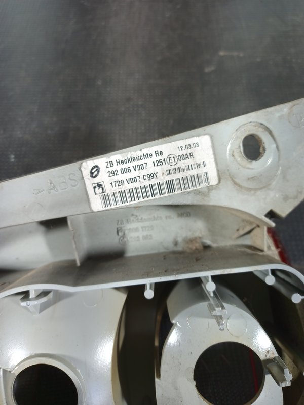 Farolim Trazeiro SMART FORTWO 450 DIR 292006V007