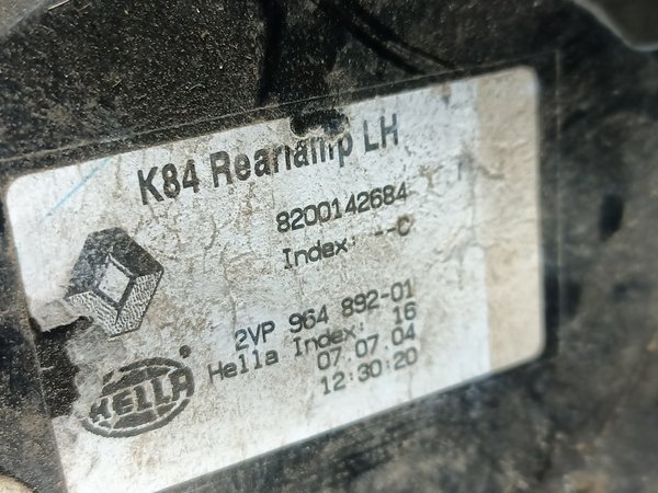 Farolim Trazeiro RENAULT MEGANE II ESQ 8200142684