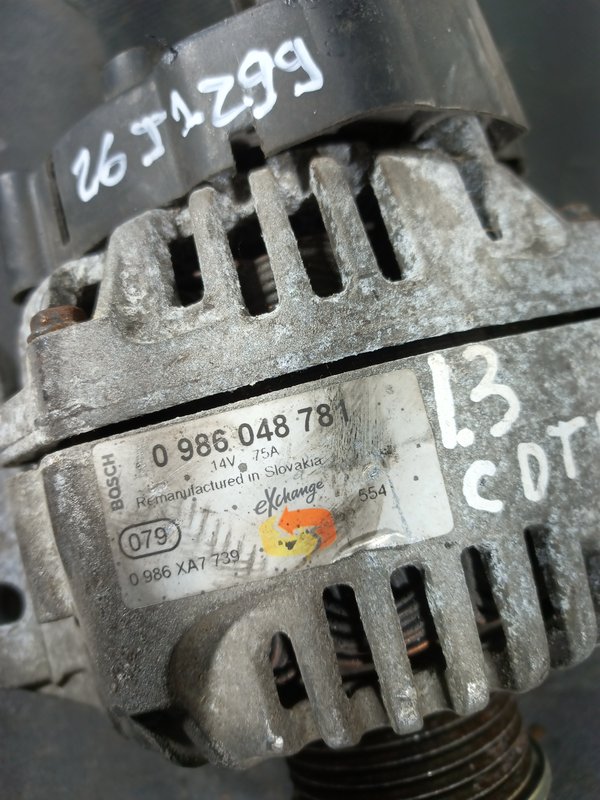 Alternador OPEL 1.3 CDTI 0986048781