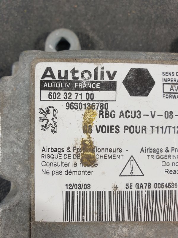 Centralina Airbags Peugeot 206 9650136780