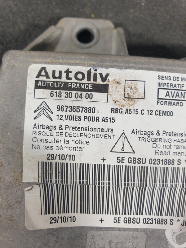 Centralina Airbags Citroen C3 II 9673657880