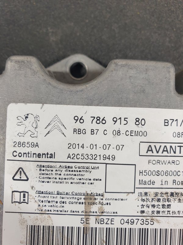 Centralina Airbags Citroen C4 II 9678691580