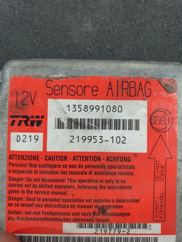 Centralina Airbags Fiat Ducato 1358991080