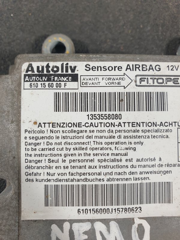 Centralina Airbags Peugeot Bipper 610156000F