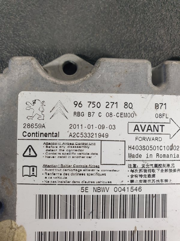 Centralina Airbags Citroen C4 II 9675027180