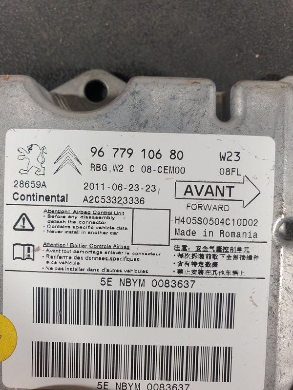 Centralina Airbags Peugeot 508 I 9677910680
