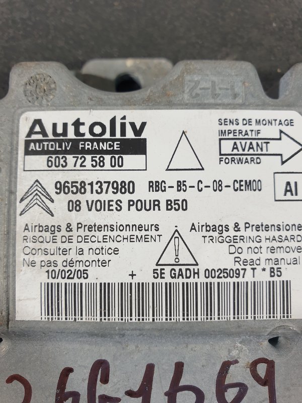 Centralina Airbags Citroen C4 I 9658137980