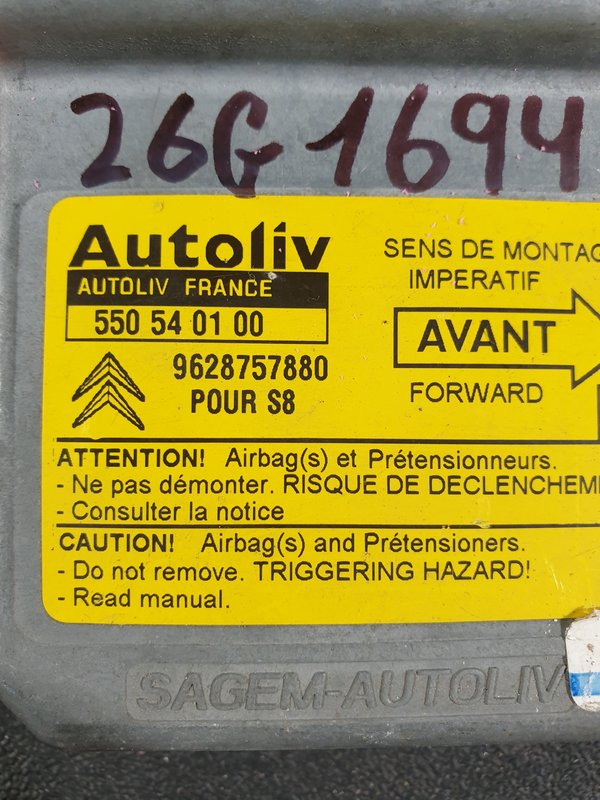 Centralina Airbags Citroen Saxo 9628757880