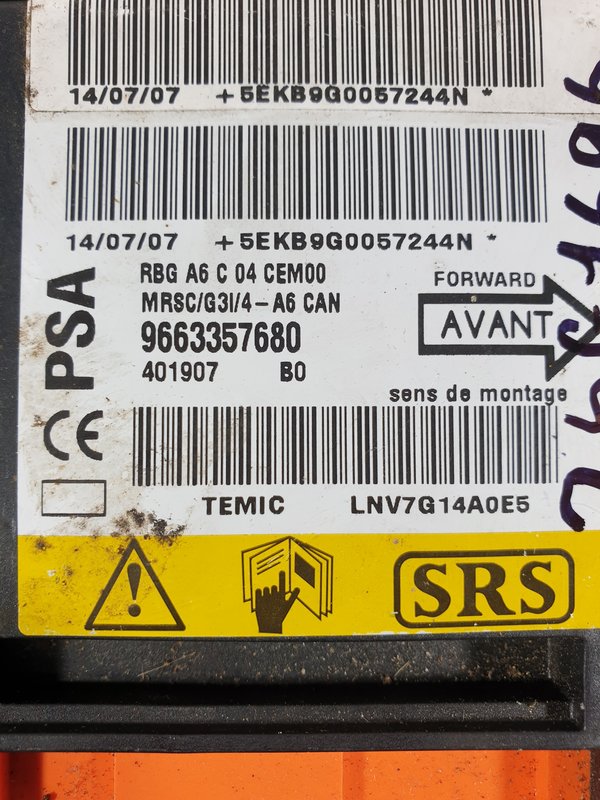 Centralina Airbags Citroen C2 II 9663357680