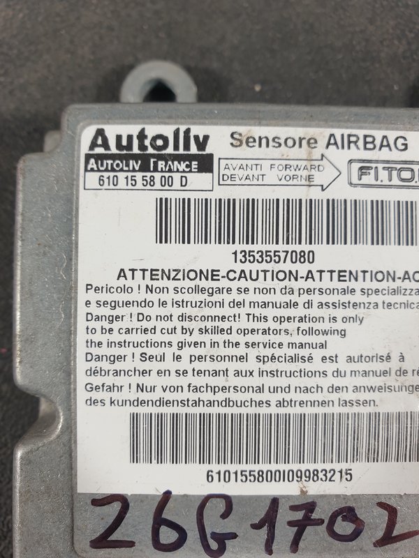 Centralina Airbags Fiat Fiorino 1353557080