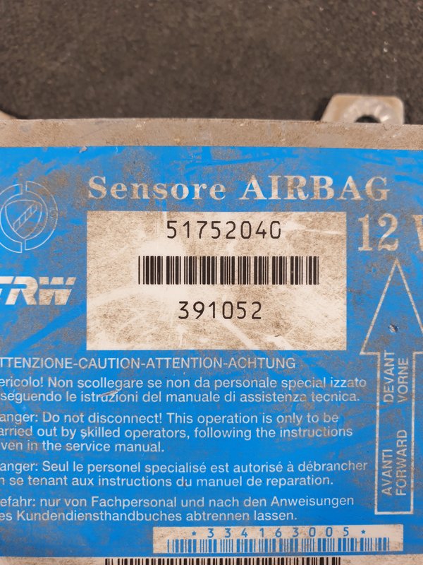 Centralina Airbags Fiat Idea 51752040