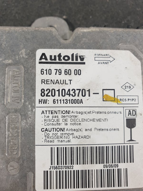 Centralina Airbags Renault Clio III 8201043701