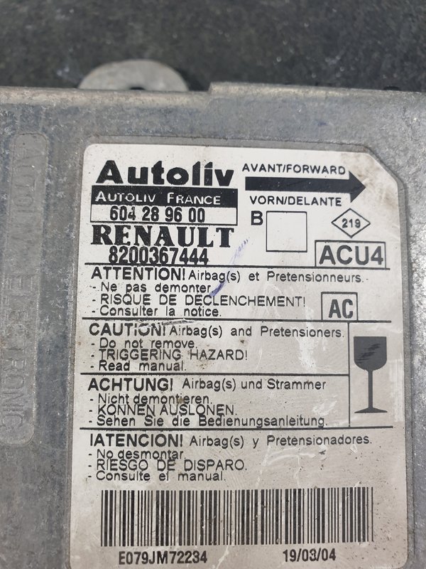 Centralina Airbags Renault Megane II 8200367444