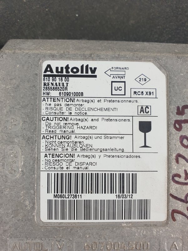 Centralina Airbags Renault Laguna III 285586520R