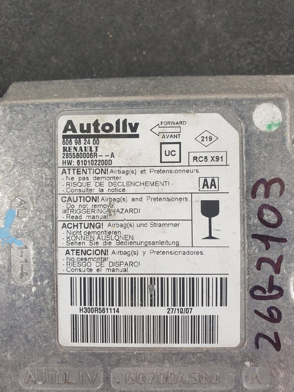 Centralina Airbags RENAULT LAGUNA III 285580006R
