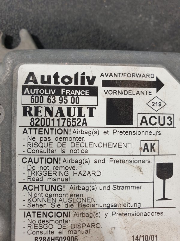 Centralina Airbags RENAULT Scenic I 8200117652A