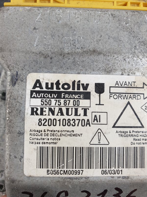 Centralina Airbags RENAULT Laguna II 8200108370A