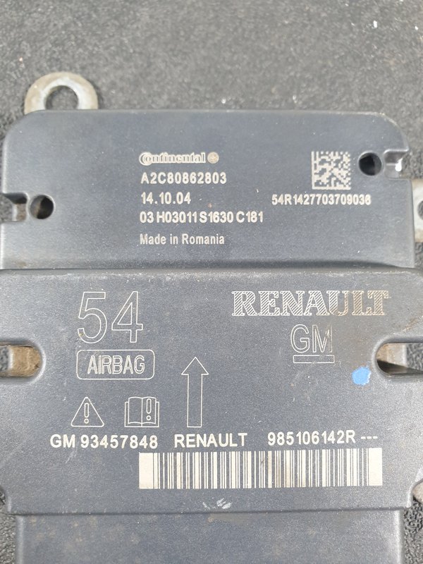 Centralina Airbags Renault Trafic III 985106142R