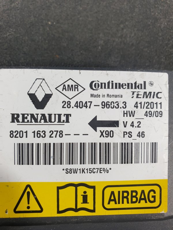 Centralina Airbags Dacia Sandero II 8201163278