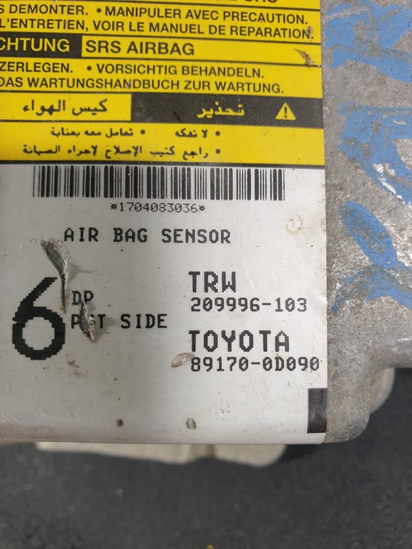 Centralina Airbags Toyota Yaris 891700D090