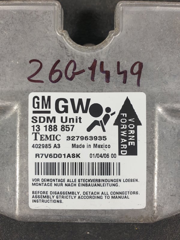 Centralina Airbags Opel Astra H 13188857