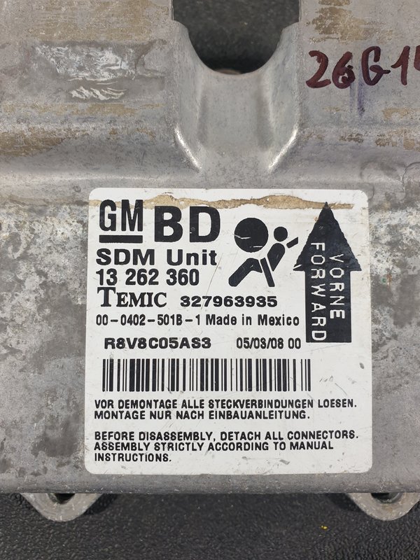 Centralina Airbags Opel Corsa D 13262360