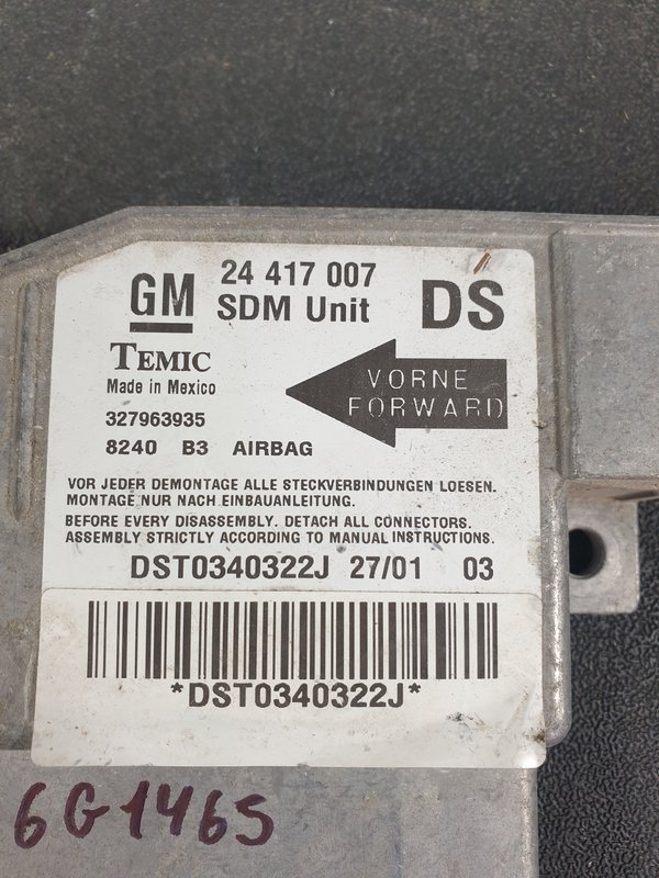 Centralina Airbags Opel Corsa C 24417007
