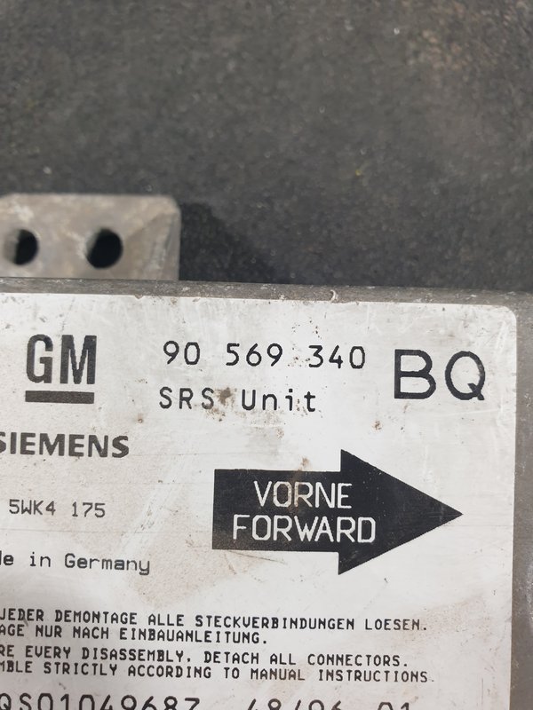 Centralina Airbags Opel Vectra 90569340