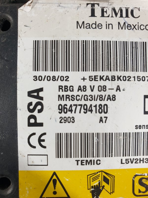 Centralina Airbags Citroen C3 I 9647794180